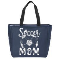 Soccer Mom For Women Family Matching Team Player Soccer Ball Zip Tote Bag