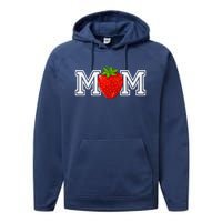 Strawberry Mom Fruit Lover Fruitarian MotherS Day Berry Performance Fleece Hoodie