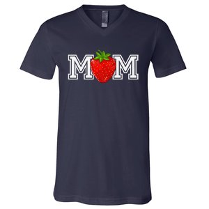 Strawberry Mom Fruit Lover Fruitarian MotherS Day Berry V-Neck T-Shirt