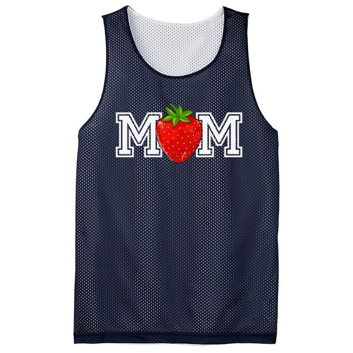 Strawberry Mom Fruit Lover Fruitarian MotherS Day Berry Mesh Reversible Basketball Jersey Tank