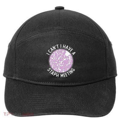 Staph Meeting Funny Microbiology Biology Pun Microbiologist 7-Panel Snapback Hat