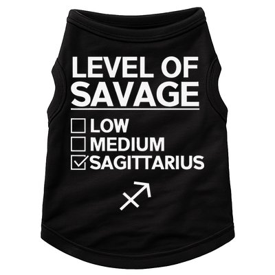Sagittarius Merch Funny Cute Sagittarius Zodiac Design Doggie Tank