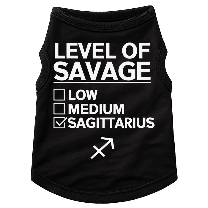 Sagittarius Merch Funny Cute Sagittarius Zodiac Design Doggie Tank