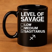 Sagittarius Merch Funny Cute Sagittarius Zodiac Design 11oz C Handle Ceramic Mug