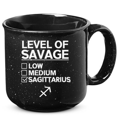 Sagittarius Merch Funny Cute Sagittarius Zodiac Design 15oz Campfire Ceramic Mug