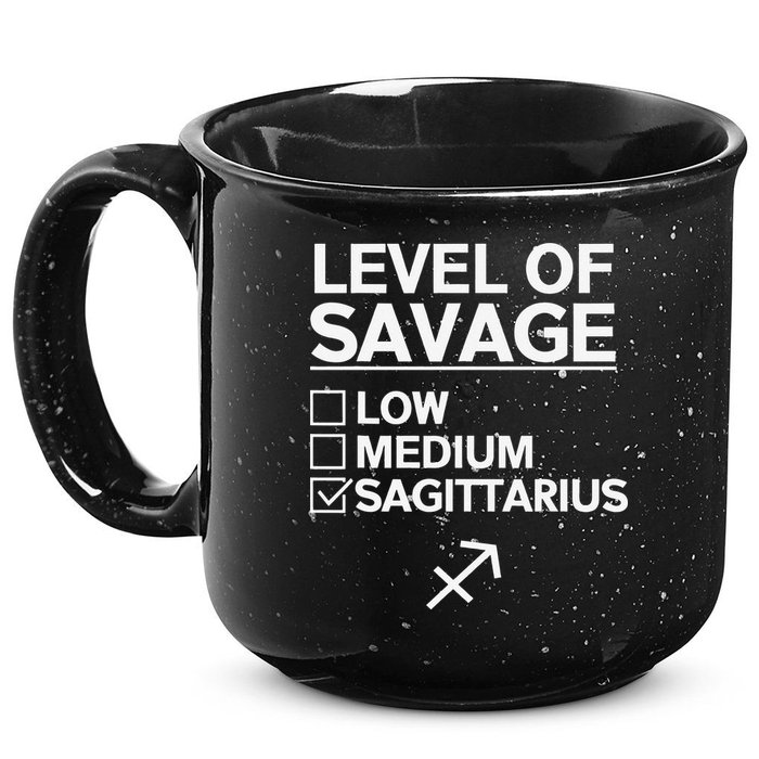 Sagittarius Merch Funny Cute Sagittarius Zodiac Design 15oz Campfire Ceramic Mug