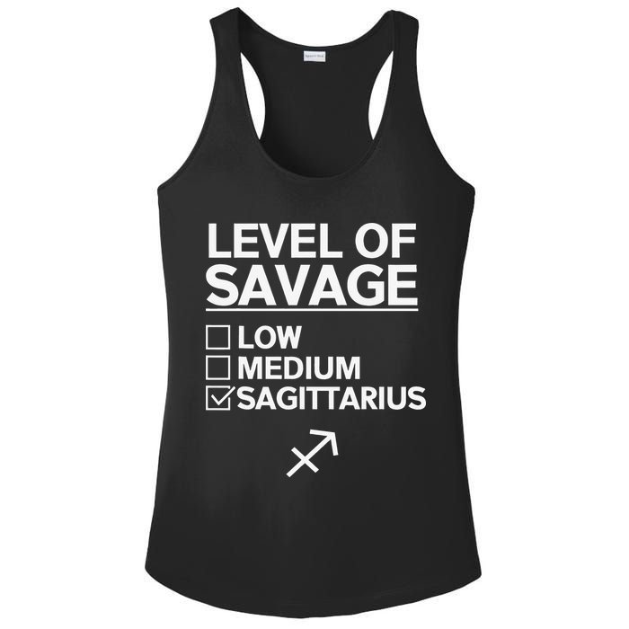 Sagittarius Merch Funny Cute Sagittarius Zodiac Design Ladies PosiCharge Competitor Racerback Tank