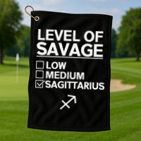Sagittarius Merch Funny Cute Sagittarius Zodiac Design Golf Towel