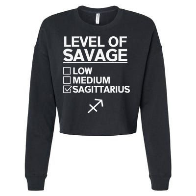 Sagittarius Merch Funny Cute Sagittarius Zodiac Design Cropped Pullover Crew