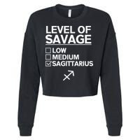 Sagittarius Merch Funny Cute Sagittarius Zodiac Design Cropped Pullover Crew