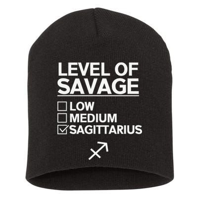 Sagittarius Merch Funny Cute Sagittarius Zodiac Design Short Acrylic Beanie