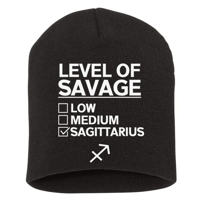 Sagittarius Merch Funny Cute Sagittarius Zodiac Design Short Acrylic Beanie
