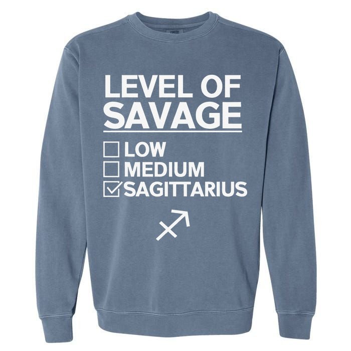 Sagittarius Merch Funny Cute Sagittarius Zodiac Design Garment-Dyed Sweatshirt