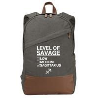 Sagittarius Merch Funny Cute Sagittarius Zodiac Design Cotton Canvas Backpack