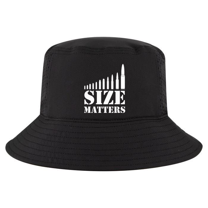 Size Matters Funny Gun Rights And Owners Declaration Cool Comfort Performance Bucket Hat