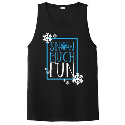 Snow Much Fun Winter Snowflakes Christmas Family Ski Trip Gift PosiCharge Competitor Tank