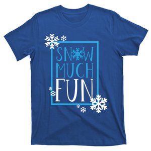 Snow Much Fun Winter Snowflakes Christmas Family Ski Trip Gift T-Shirt