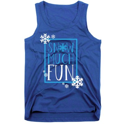 Snow Much Fun Winter Snowflakes Christmas Family Ski Trip Gift Tank Top