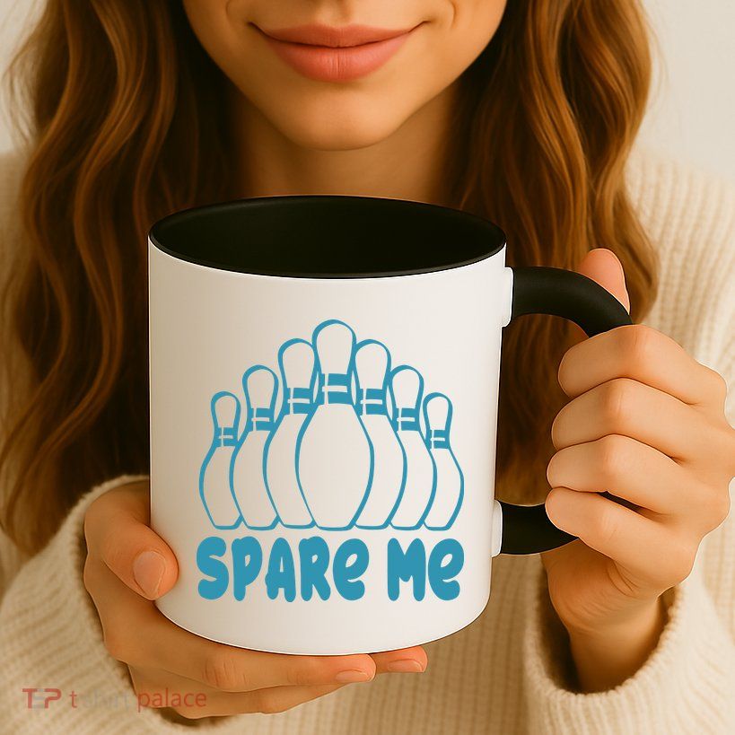 Spare Me Funny Bowling Gift With Bowling Pins Mug