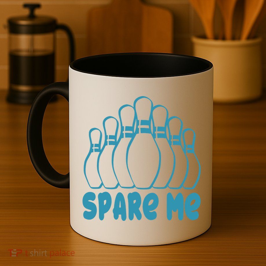 Spare Me Funny Bowling Gift With Bowling Pins Mug