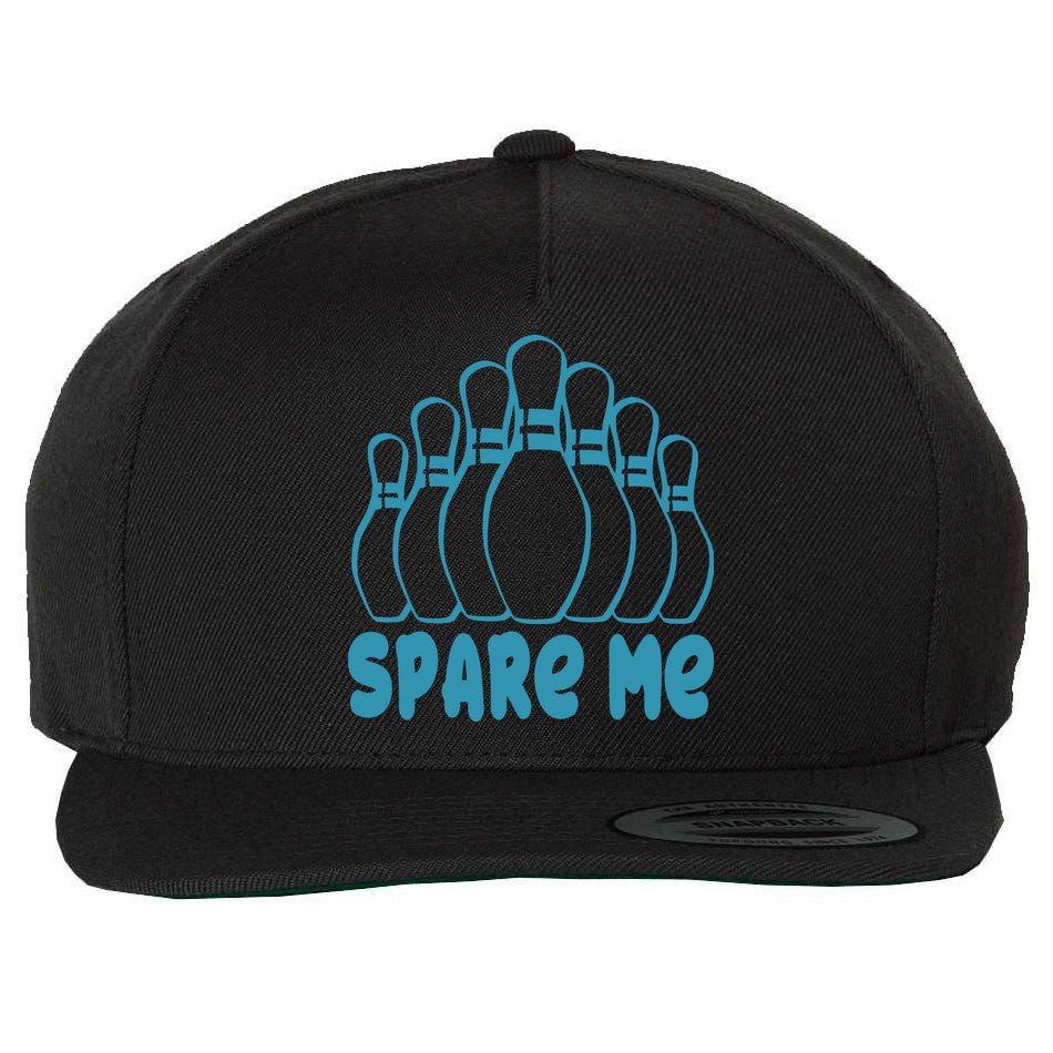Spare Me Funny Bowling Gift With Bowling Pins Wool Snapback Cap