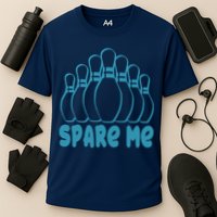 Spare Me Funny Bowling Gift With Bowling Pins Cooling Performance Crew T-Shirt