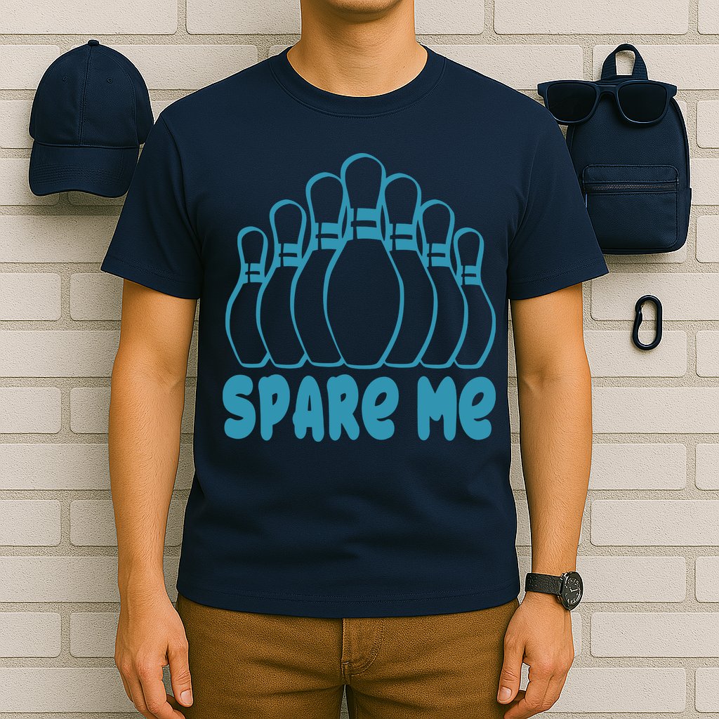 Spare Me Funny Bowling Gift With Bowling Pins T-Shirt