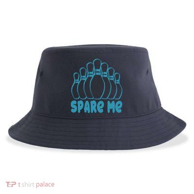 Spare Me Funny Bowling Gift With Bowling Pins Sustainable Bucket Hat