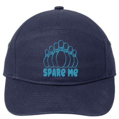 Spare Me Funny Bowling Gift With Bowling Pins 7-Panel Snapback Hat