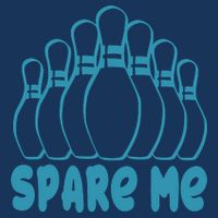 Spare Me Funny Bowling Gift With Bowling Pins Flatbill Hat