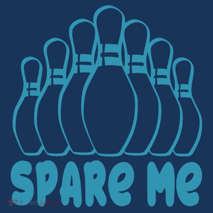 Spare Me Funny Bowling Gift With Bowling Pins Flatbill Hat