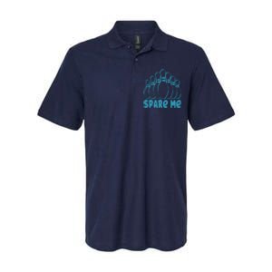 Spare Me Funny Bowling Gift With Bowling Pins Softstyle Adult Sport Polo