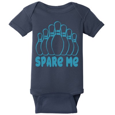 Spare Me Funny Bowling Gift With Bowling Pins Baby Bodysuit