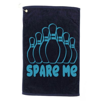 Spare Me Funny Bowling Gift With Bowling Pins Golf Towel