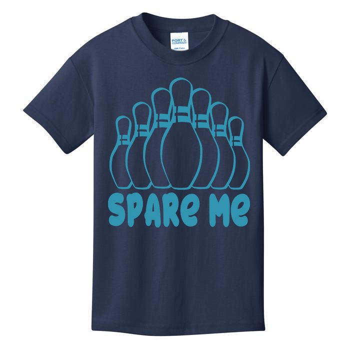 Spare Me Funny Bowling Gift With Bowling Pins Kids T-Shirt