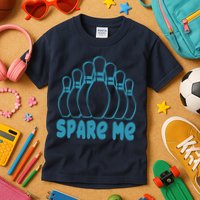Spare Me Funny Bowling Gift With Bowling Pins Kids T-Shirt