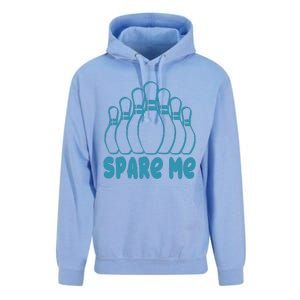 Spare Me Funny Bowling Gift With Bowling Pins Unisex Surf Hoodie