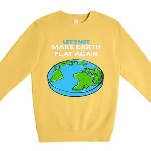 Science March Flat Earth Day Scientists Anti Trump Premium Crewneck Sweatshirt