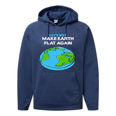 Science March Flat Earth Day Scientists Anti Trump Performance Fleece Hoodie