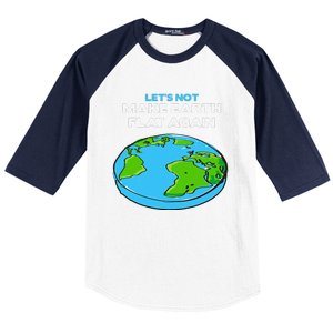 Science March Flat Earth Day Scientists Anti Trump Baseball Sleeve Shirt