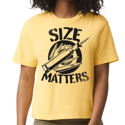 Size Matters funny military joke tanker army ammunition Comfort Colors Boxy T-Shirt