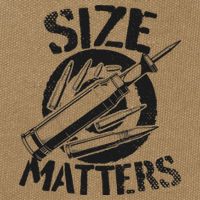 Size Matters funny military joke tanker army ammunition Cotton Canvas Backpack