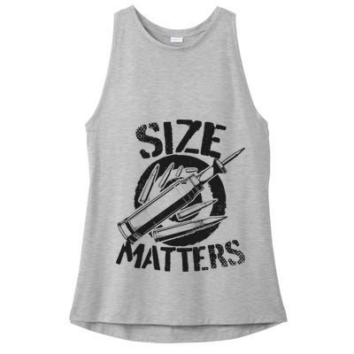 Size Matters funny military joke tanker army ammunition Ladies PosiCharge Tri-Blend Wicking Tank