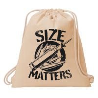 Size Matters funny military joke tanker army ammunition Drawstring Bag