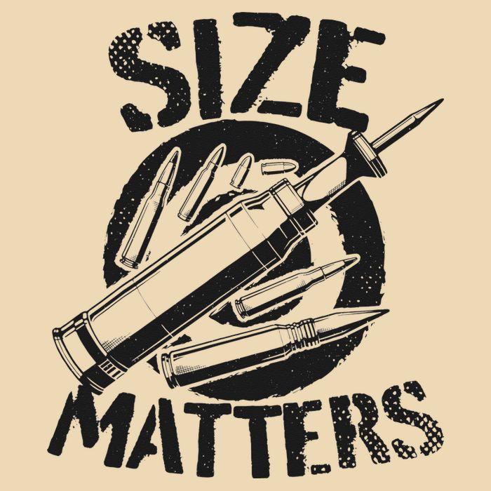 Size Matters funny military joke tanker army ammunition Drawstring Bag