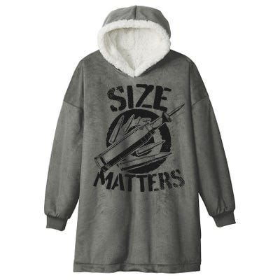 Size Matters funny military joke tanker army ammunition Hooded Wearable Blanket