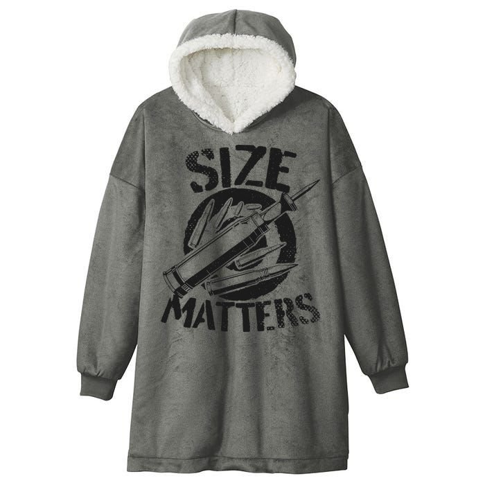Size Matters funny military joke tanker army ammunition Hooded Wearable Blanket