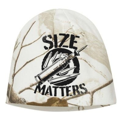 Size Matters funny military joke tanker army ammunition Kati - Camo Knit Beanie