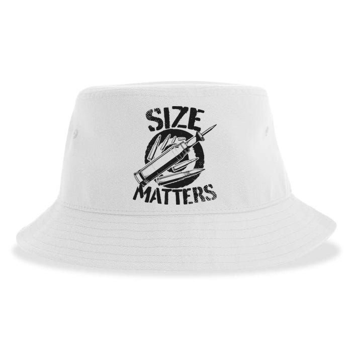 Size Matters funny military joke tanker army ammunition Sustainable Bucket Hat
