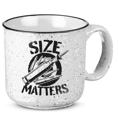Size Matters funny military joke tanker army ammunition 15oz Campfire Ceramic Mug